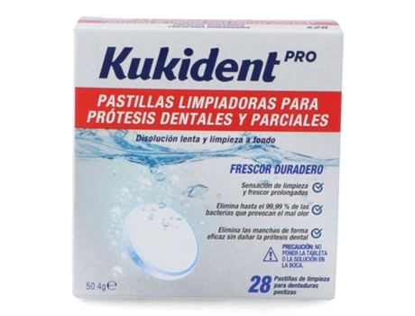 Limpieza de Prótesis KUKIDENT Pro Limpiadores (28 Pastilhas)