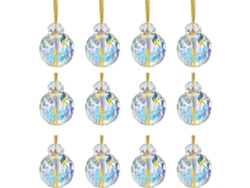 12 Mini Bolas De Cristal Ab Para Decoración De Árbol De Navidad, 0,87"