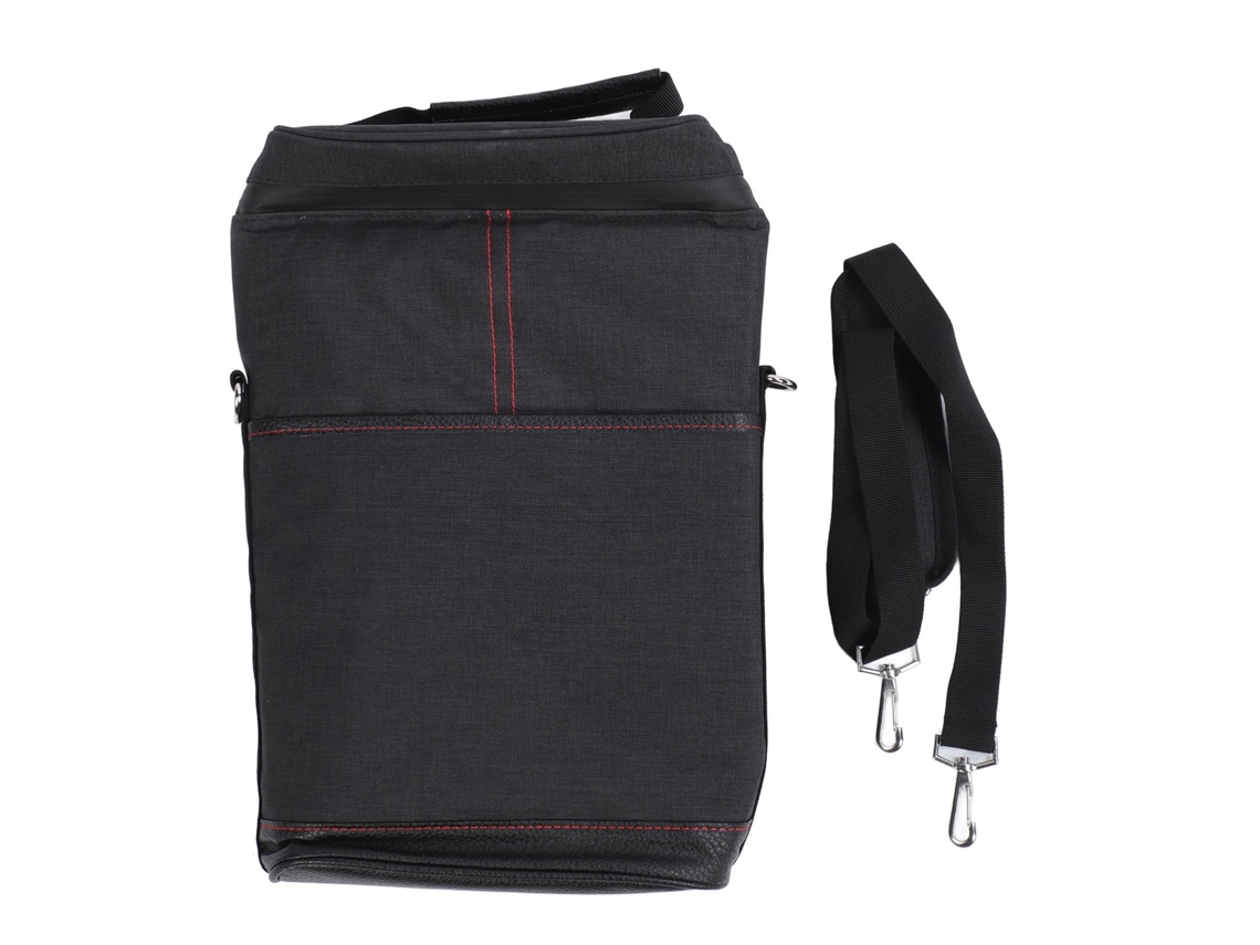 Bolsa Isotérmica Para 2 Botellas De Vino, A Prueba De Fugas, Con Asa Y Correa Ajustable, Lona Negra.