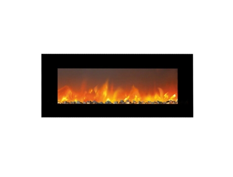 Xaralyn Trivero130 Chimenea eléctrica de pared de leds con brasero realista, Negro