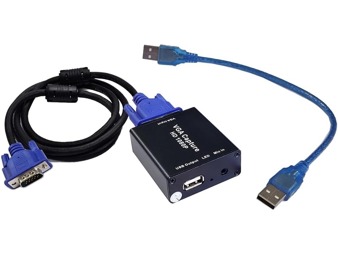 Adaptador Convertidor Vga A Usb Con Tarjeta De Captura De Audio Y Vídeo 1080p (sin Reproductor)