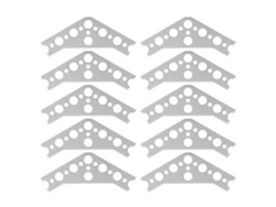 10 Piezas De Collarín De Aluminio 7005 De 120 Grados Para Conexión Robótica Tetrix Prime