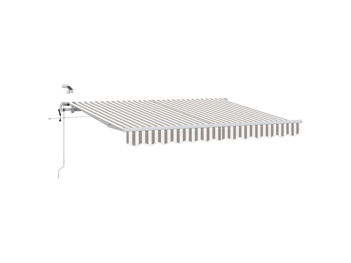 Toldo retráctil Vidaxl gris claro y blanco 400 x 300 cm