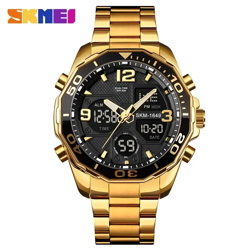 Reloj De Moda (dorado) Con Retroiluminación, Deportivo, Resistente Al Agua Y Alarma.