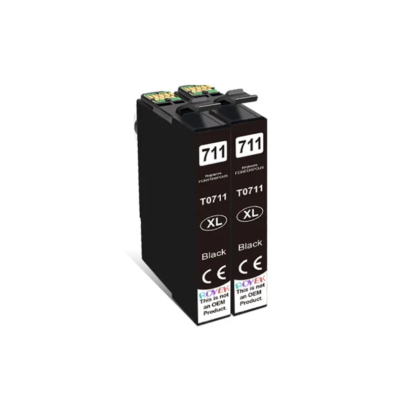 2 Cartuchos De Tinta Negra t0711 Para Epson T 0711 Xl Stylus Sx110 Sx215 Sx218 Sx400 Sx405 Sx410 Sx415 Sx510w Sx515w Dx7400