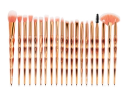 Juego de 20 brochas de maquillaje profesionales Gusshious Gold Porous Rubor Sombra de ojos Brocha