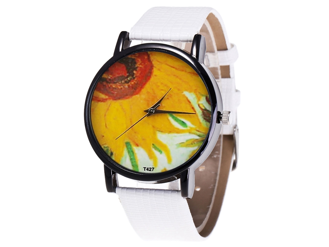 Reloj De Pulsera Casual De Cuarzo Zhoulianfa Para Hombre/mujer, De Piel Sintética, Color Blanco.