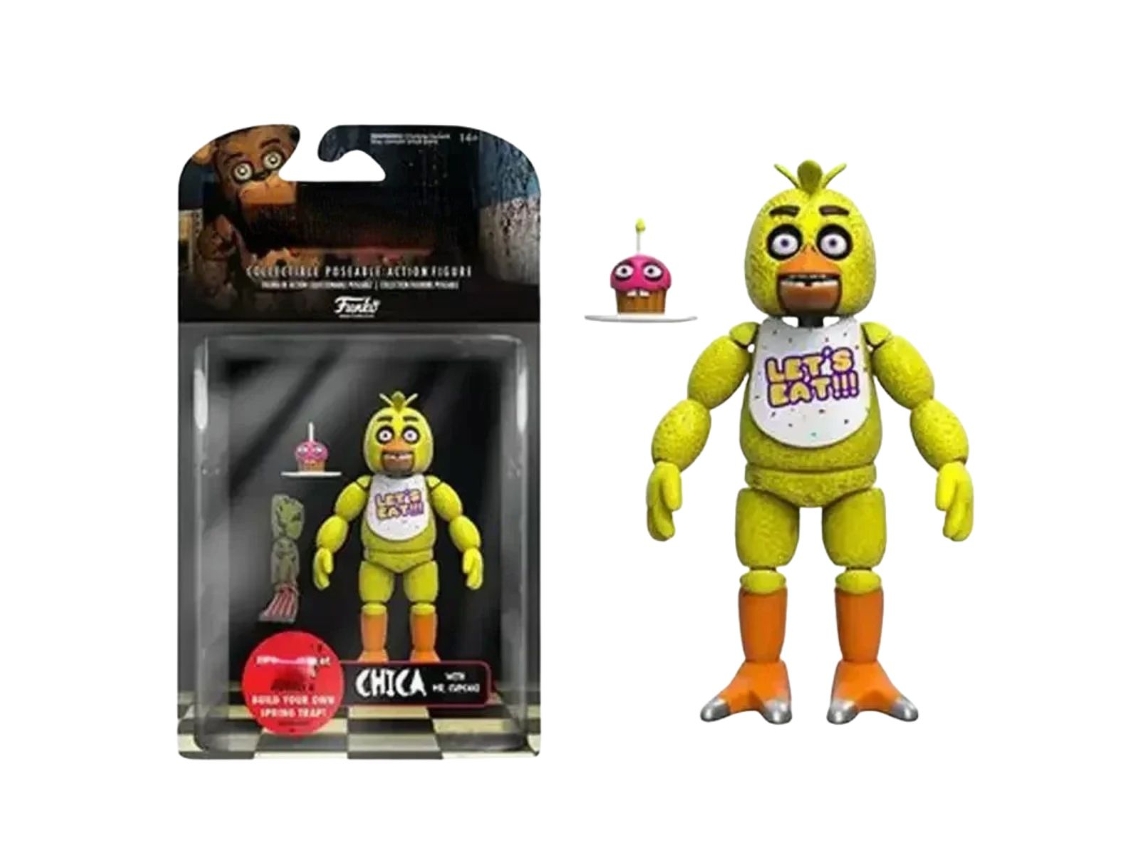 Figura de acción de Five Nights at Freddy's | Chica Cupcake | 20 cm | PVC | Animatrónico articulado | FNAF