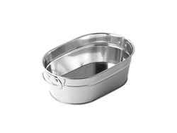1 Cubo Para Patatas Fritas De Acero Inoxidable.