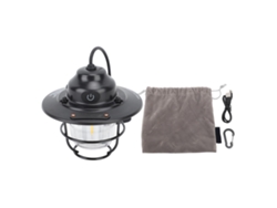 Linterna de camping LED impermeable de 1200 mAh y 2,0 W con atenuación continua, recargable, vintage, para senderismo y pesca.