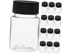 24 Tapones De Rosca Negros Para Frascos De Muestra De Boca Ancha.