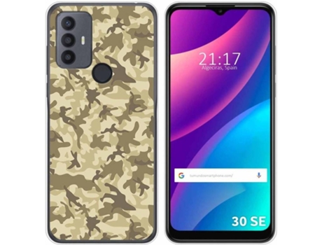 Carcasa para TCL 30 SE TUMUNDOSMARTPHONE Dibujos Sand Camuflaje Multicolor