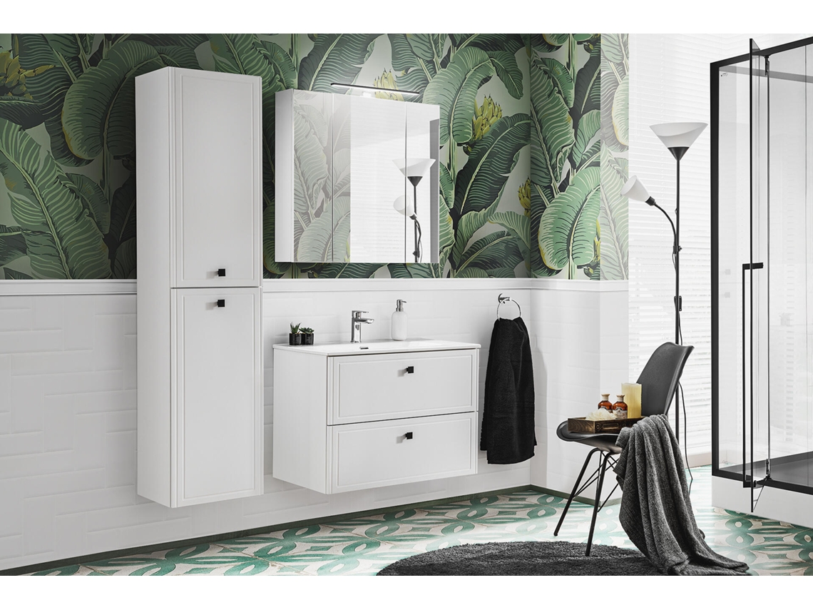 Armario Bajo Lavabos FURNLUX Classic Havana (Blanco, Madera Contrachapada - 70X46X57 Cm)