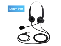 Auriculares Binaurales Con Cable De 3,5 Mm Con Micrófono Para Pc, Portátil, Reuniones Y Juegos.