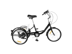 Triciclo para adultos, 8 velocidades, altura del asiento ajustable, color negro OEM
