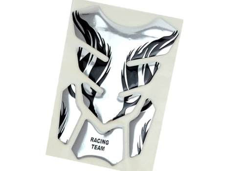 Protector de la etiqueta engomada de la almohadilla del tanque de gas de la motocicleta[Plata]