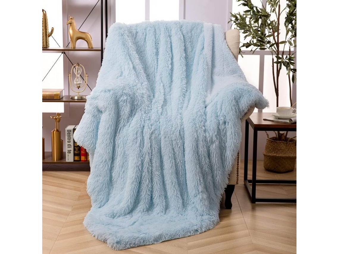 Manta De Piel Sintética Supersuave, Ligera Y Acogedora Para Sofá Cama Y Sillón.