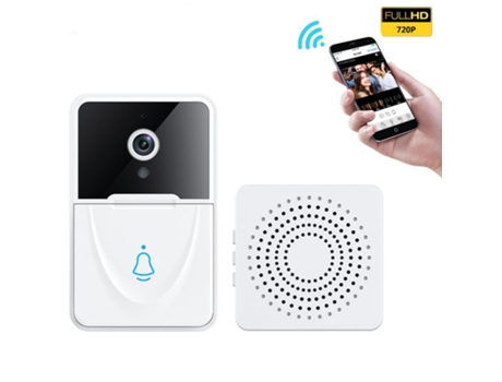 X3 inalámbrico wifi timbre visión nocturna video intercomunicador cámara hd monitor de seguridad para el hogar inteligente timbre visual blanco