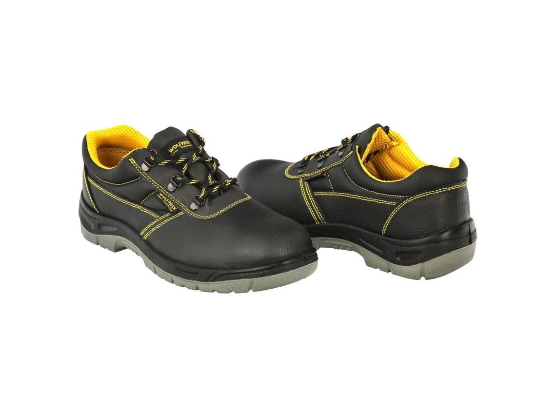 Zapatos seguridad s3 piel negra wolfpack  n  43 vestuario laboral,calzado seguridad, botas trabajo. (par)