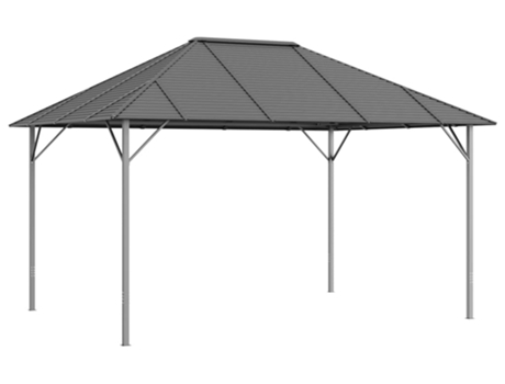 vidaXL Cenador con techo 4x3 m gris antracita