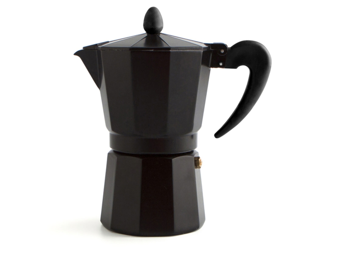 Cafetera Italiana QUID Metal Baquelita (3 Tazas - Negro)