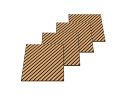 Conjunto de 12 paneles acústicos Vang 3D, 4,32 m², lamas diagonales - Neu.holz roble oscuro