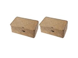 cajas de almacenamiento de algas marinas, organizador de maquillaje hecho a mano, contenedor versátil
