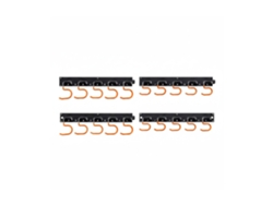 Relaxdays Soporte Pared Para Herramientas De Jardín, 10 Ganchos, 5x43x2 Cm, 2 Rieles, Negro/naranja