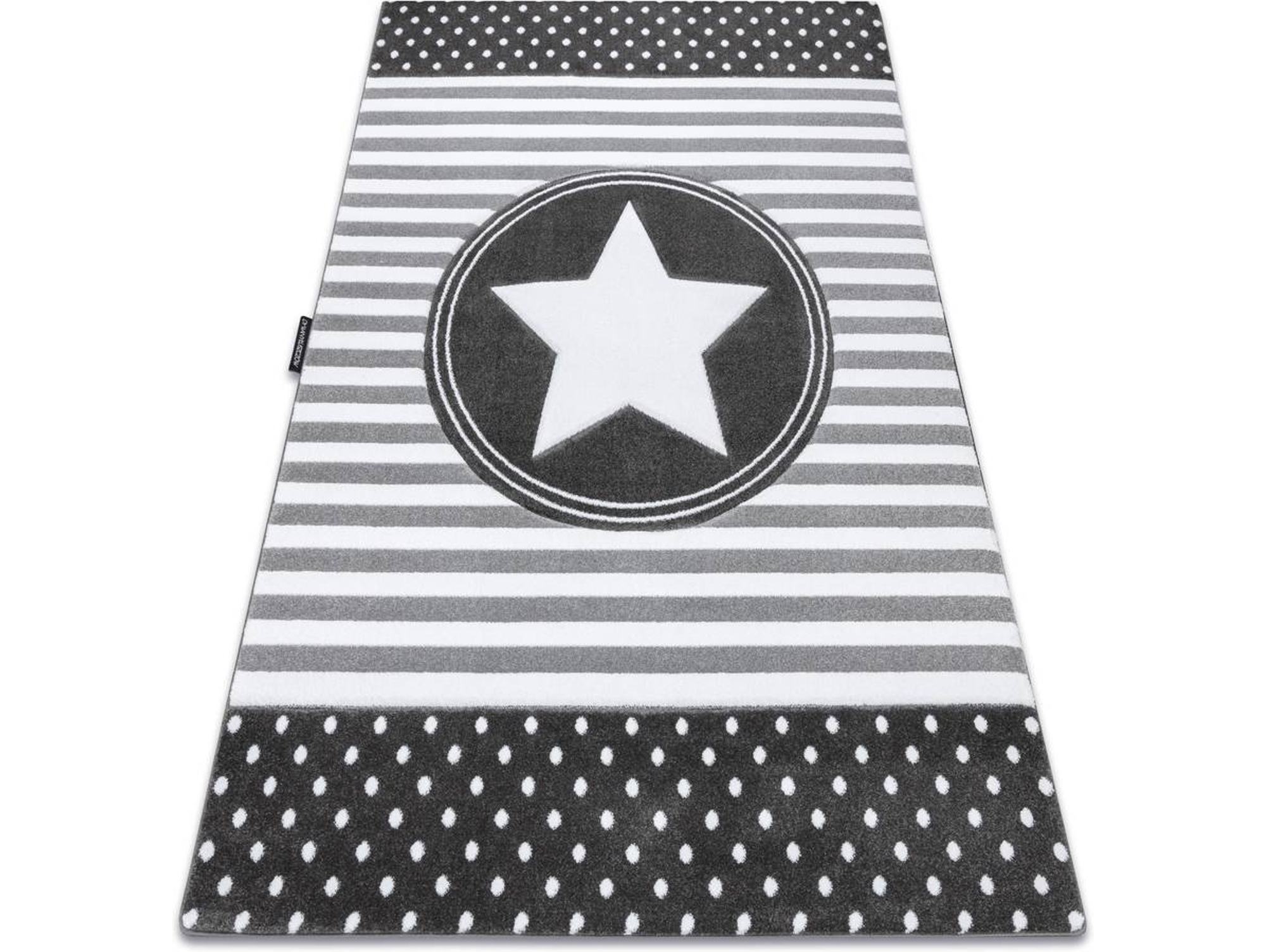 Alfombra DYWANY LUSZCZOW Petit Star (Gris - 240 x 330 cm - Polipropileno)