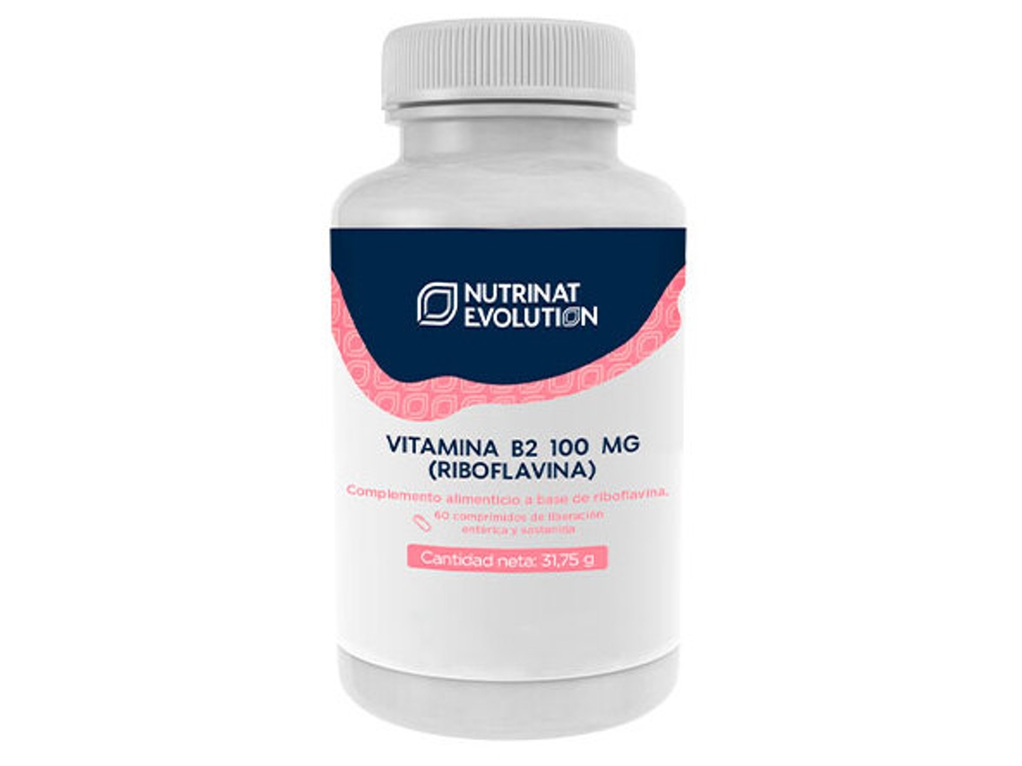 Vitamina B 2 Riboflavina 100 Mg 60 Comprimidos NUTRINAT EVOLUTION