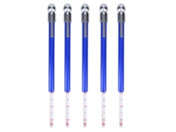 Manómetro Para Neumáticos Con Forma De Bolígrafo, De 5 A 50 Lb/in², Para Coche/moto, Color Azul, Paquete De 5 Unidades.