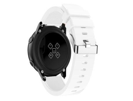 Correa de Silicona 20mm textura de sarga para Samsung Galaxy Watch Active SM-R500 - blanco
