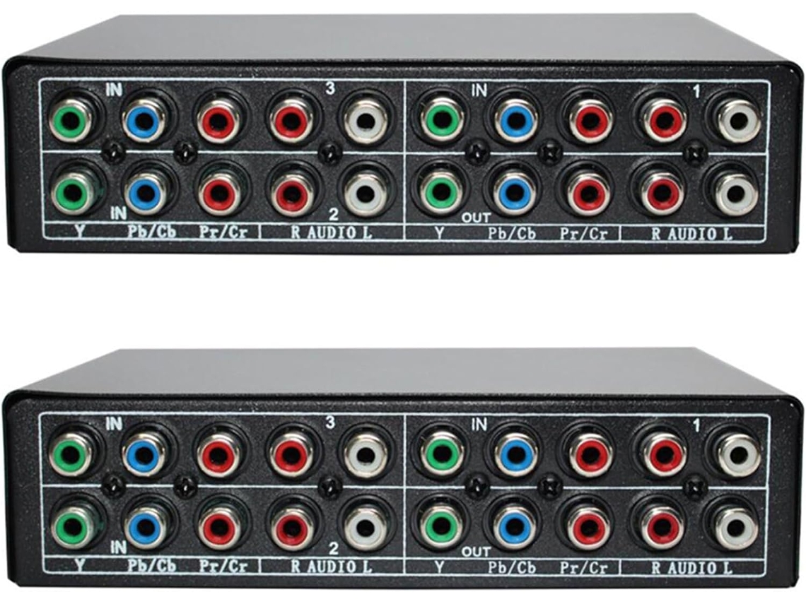 Selector De Interruptor De Componentes Rgb 2x, Cable Av De 5 Vías Ypbpr De 3 Vías Para Ps2, Reproductor De Dvd Y Tv