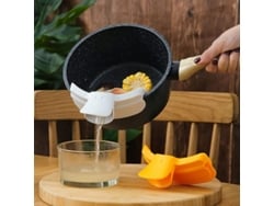 Desviador antiderrame para cocina Rebe-embudo con diseño de pico de pato, redondo, 2 piezas, TPR gris y amarillo