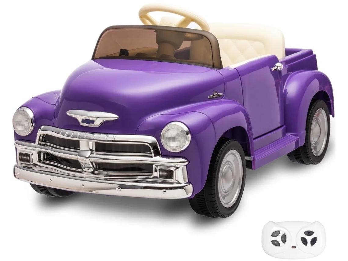 Vehículo Eléctrico Para Niños - Chevrolet 3100 12v - 1 A 6 Años - Morado