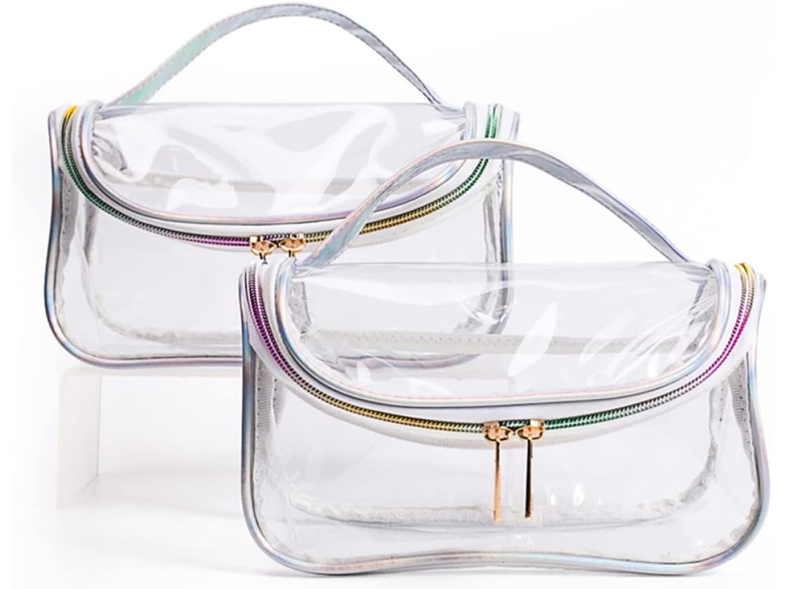 Neceser De Viaje Transparente Para Mujer, Bolsa De Almacenamiento De Maquillaje Portátil Para El Cuidado Personal.