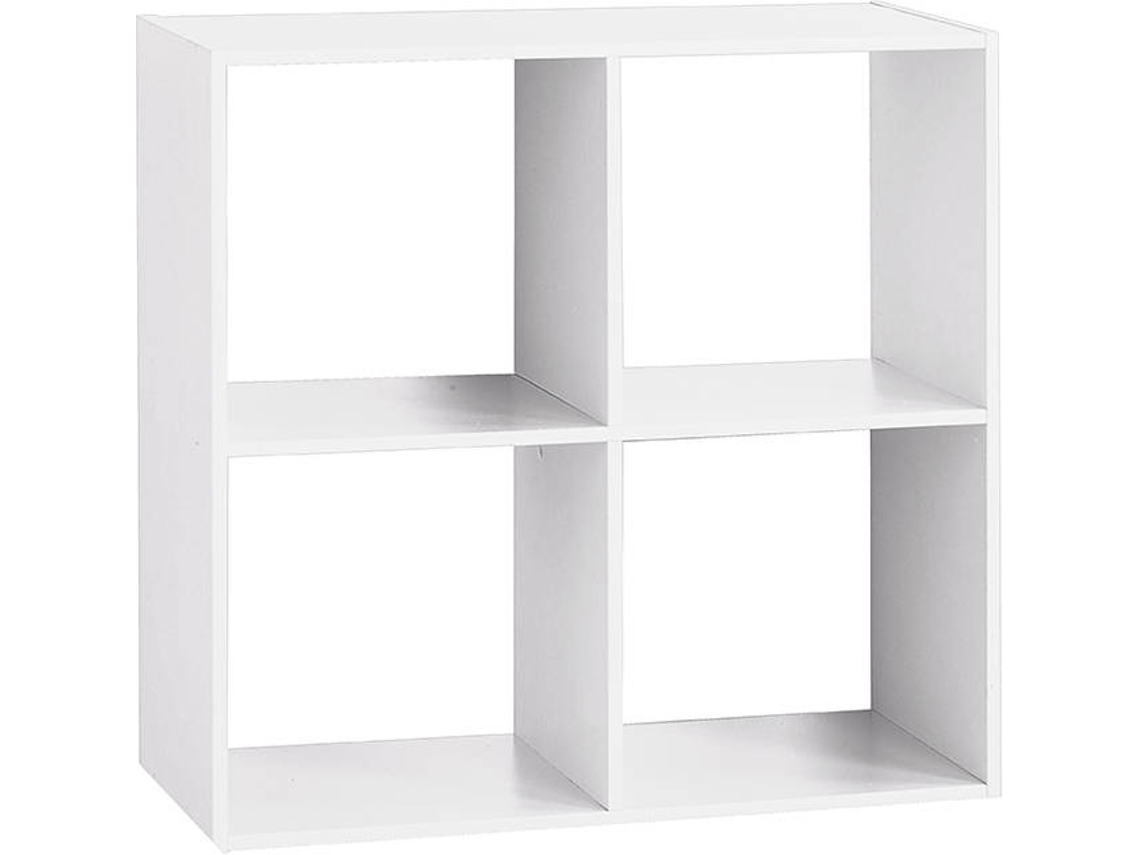 Libreria de Madera de Color Blanco para 4 Cajas de Organización ATMOSPHERA 67.6X32X67.6Cm