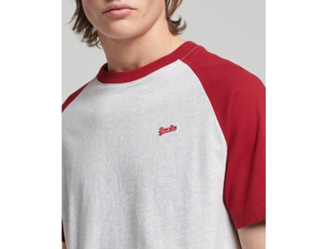 Camiseta para Hombre SUPERDRY (L - Algodón - Gris)