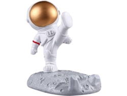 Soporte Creativo Para Teléfono Móvil Con Diseño De Astronauta: Un Astronauta Adorable Y Divertido Con La Pose De Patada Dorada.