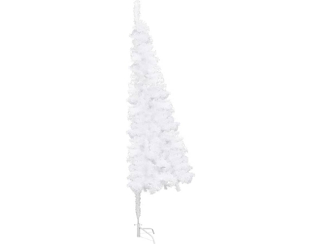 vidaXL Árbol de Navidad artificial de esquina blanco 180 cm PVC