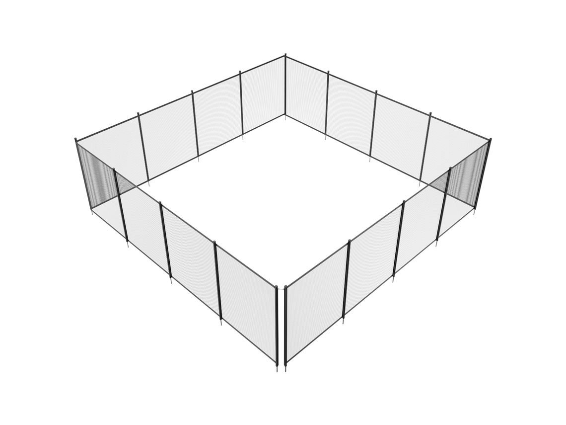 Barreira De Cerca De Piscina Removível Succebuy Para Piscina Subterrânea, 1,21x14,63 M