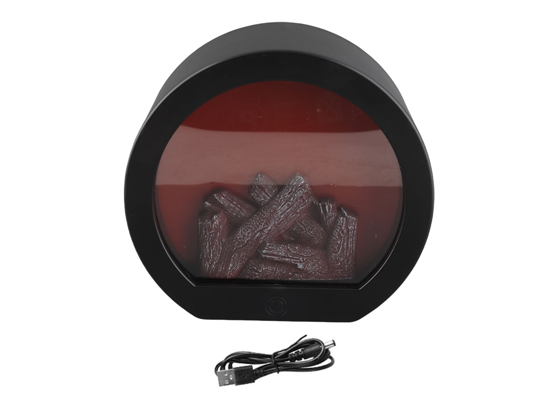 Farol De Chimenea Con Llama Led Simulada, Luz Suave, Bajo Consumo, Recargable Por Usb, Decoración Del Hogar.