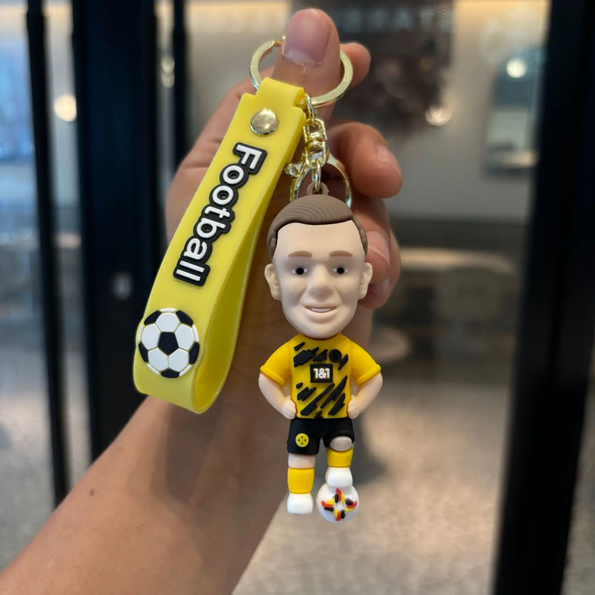 Figuritas De Estrellas De Fútbol De Dibujos Animados, Llaveros, Adornos Para Mochilas