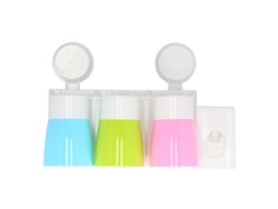 Soporte de pared para cepillos de dientes con ventosa para múltiples usos.