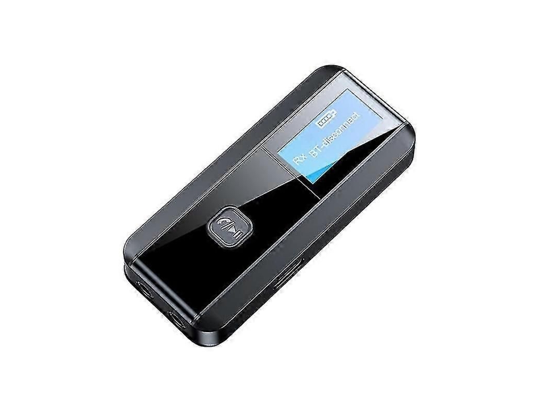 Transmisor y receptor inalámbricos GOKOCO con pantalla LCD, compatible con Bluetooth 5.0 y adaptador de audio de 3,5 mm.