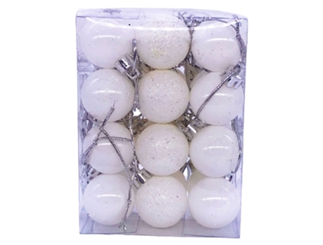 Adornos de bolas de Navidad para árbol de Navidad - Bola colgante de adornos para árboles de Navidad (blanco)