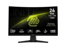 Monitor de ordenador MSI Mag 242c de 59,9 cm (23,6"), resolución Full HD de 1920 x 1080 píxeles, LCD negro.