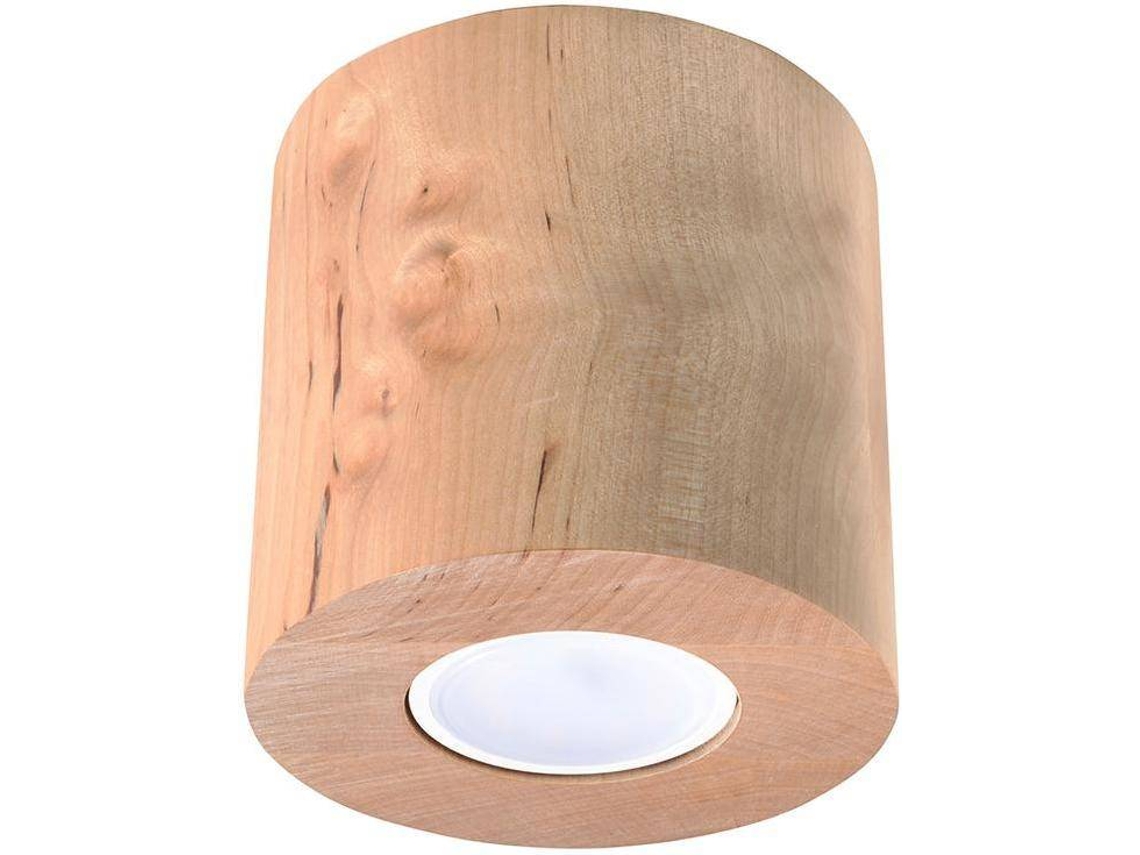 Sollux Sl.0492 Lámpara De Techo Orbis Madera Natural