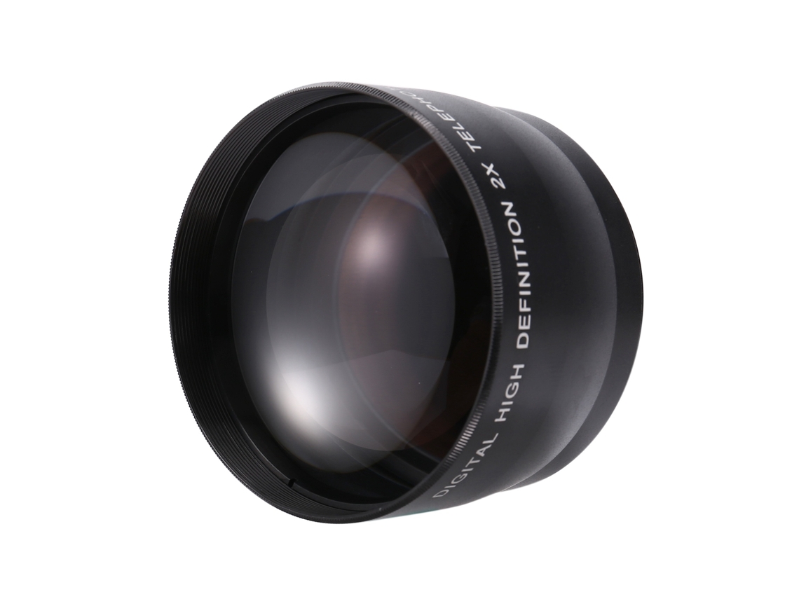 Teleobjetivo profesional de 58 mm y 2,0 aumentos, compatible con Canon 5D/6D/60D/350D/400D, etc., rango de distancia focal: 18-55 mm.
