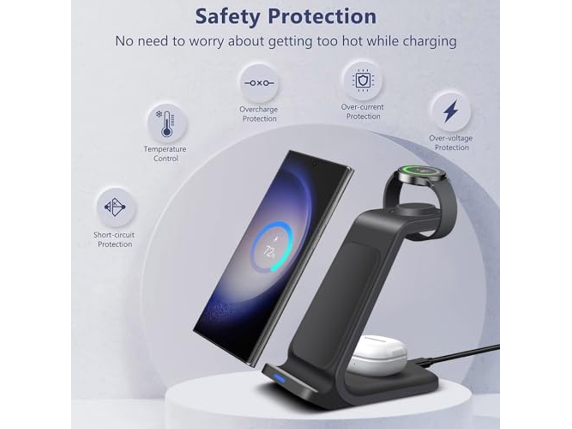 Cargador inalámbrico para Samsung en estación de carga para